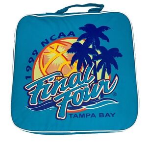 1999 NCAA Final Four Tampa Bay Basketball Souvenir Tote Bag Teal Palm Trees